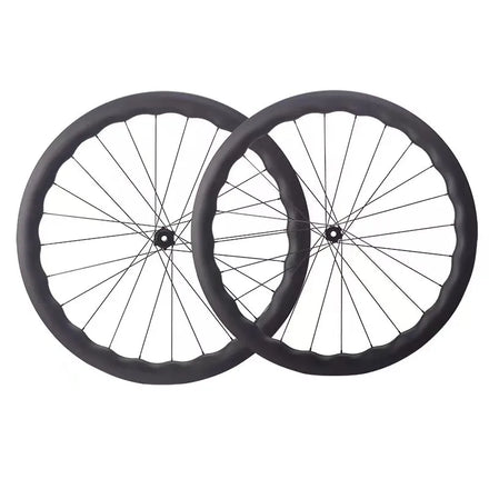 RUJIXU 4550 Matte Carbon Fiber UD Tubular Road Racing Bike Wheels Excellent Performance Center Lock Hub Disc Brake Wheelset