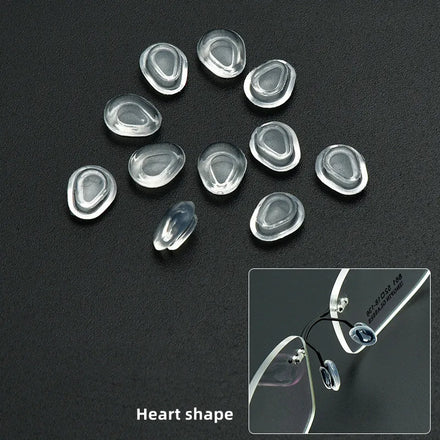 Silicone Push in Eyeglasses Replacement Nose Piece Snap-in Nose Bridge Pads for Eye Glasses