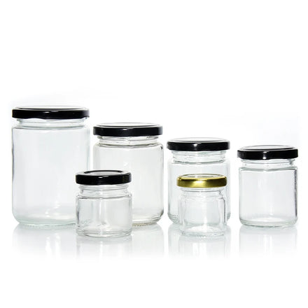 Food Container Kitchen Glass Sealed Storage Glass Jar 1OZ 1.5OZ Mini Small Round Glass Jam Jars with Lid
