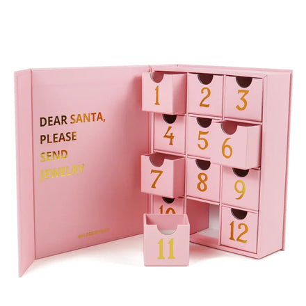 Colorful Blind Packaging Cosmetic Drawer Embossed Cardboard Box Ramadan Advent Calendar Paper for Chocolate for Cajas De Carton