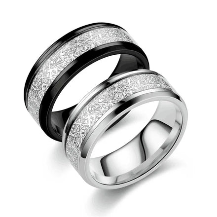 2025 New Trendy Unisex Titanium Steel Gold Silver Plated Polished Man Rings Stainless Steel Rings Couple Rings for Men
