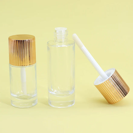 Brush Bottle 30ml Round Lip Glaze Nail Polish Bottle Foundation Eyelash Bottle Lip Glaze Tube