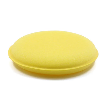 Yellow Car Waxing Foam Pad Hand Use Wax Applicator Round for Vehicles