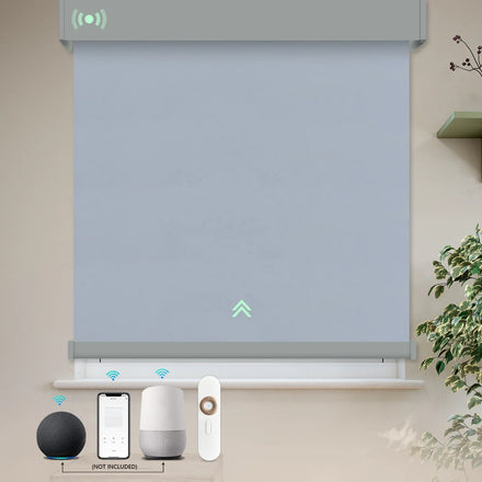 Zigbee Alexa Tuya Wifi Google Matter Electric Without Drilling Smart Automatic Motorized Roller Shades Blinds for Window