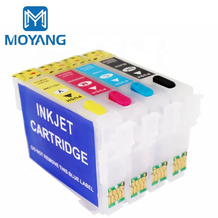 MoYang T1621-4 Refill Ink Cartridge for Epson WorkForce WF-2510WF/2520NF/2530WF/2540/2010W WF2510/2520 Printer Refillable Tank
