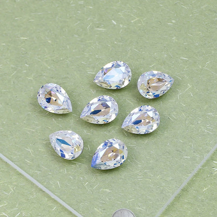 Dongzhou K9 Glass Rhinestones 6*8mm Waterdrop Fancy Stone Wholesale Loose Crystal Beads for Jewelry & Nail Art DIY Accessories