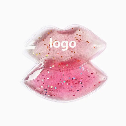 Best Selling Products 2025 Reusable Gel Beads Lip Shaped Cooling Ice Pack for Hot/Cold Compress with Glitter