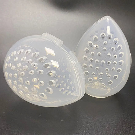 LOW MOQ Premium Clear Plastic Beauty Sponge Holder Case Waterdrop Shape Breathable Washable Protects Makeup
