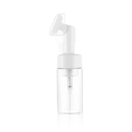 100ml Clear Plastic Bottle with White Face Wash Foam Face Wash Bottle Plastic Bottles Massage Cleaning Brush