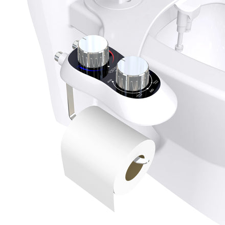 Adjustable Water Pressure Non-Electric Bidet with Self-Cleaning Dual Nozzle Frontal Feminine Wash Spray Bidet