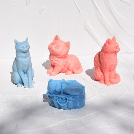 Big Eyes Tail Cat Candle Soap Silicone Molds 3D Animal Cake Chocolate Silicone Baking Mold