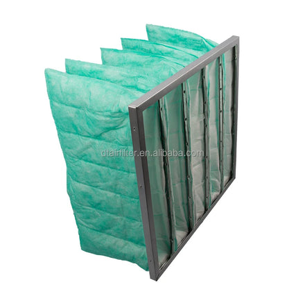 Construction HVAC Filtration Synthetic Fiber Media Pocket air Filter air Conditioning Bag Filter