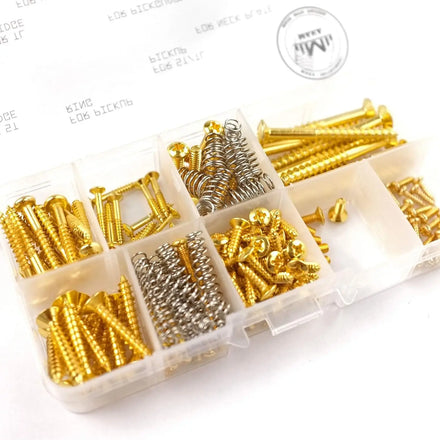 MAKA Guitar Screw Kit Assortment Box Kit for Electric Guitar Bridge Pickup Pickguard Tuner Switch Neck Plate With Springs