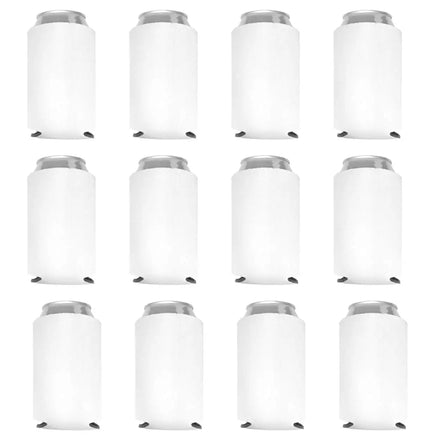 White Blank Collapsible DIY Customizable 12 oz Sublimation Can Cooler
