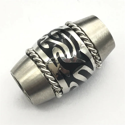 BXNK032 Vintage Stainless Steel Fashion Bangles Clasp Spacer Bead 7mm Custom Connector