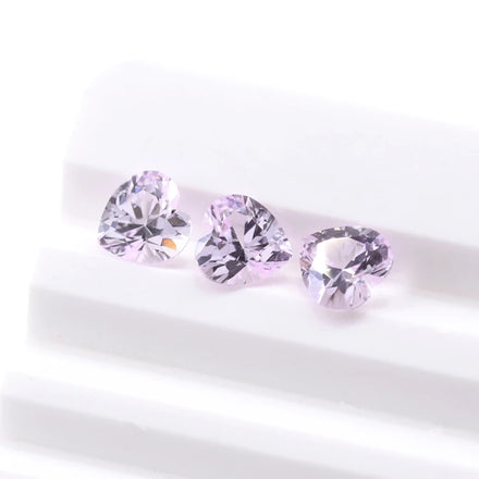 Top Quality 1# Light pink Heart Shape Lab Created Corundum Ruby Gems for Jewelry Making
