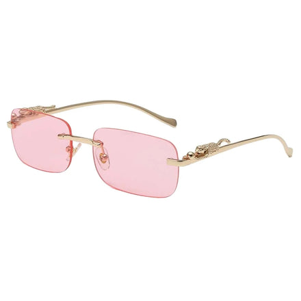 2024 New Arrival Square Rimless Designer Fashion Women Frameless Ladies Sunglasses
