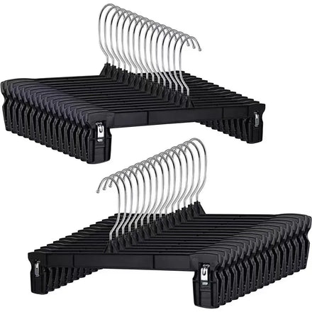 Factory Price Foldable Plastic Clothing Store Clips Black Lingerie Hangers for Skirt Pants Jeans Underwear Panties Shoes Bag