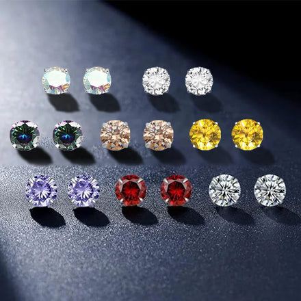 G23 Titanium Children's Internally Threaded Labret Nose Earring Piercing Tops Bezels for Zircon Gem Setting Wedding Engagement