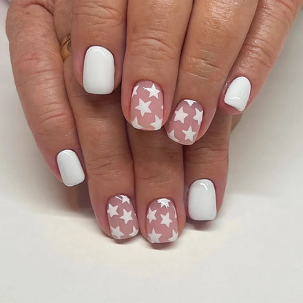 24 Pcs Minimalist White Solid Color Short square Shape Art Press on Nails Artificial Fingernails Customize False Nails 3615