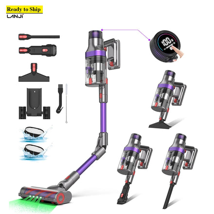 Ready to Ship S702 Portable Smart Cordless Vacuum Cleaner 38kPa Strong Suction Bagless Aspirator Battery Powered for Household