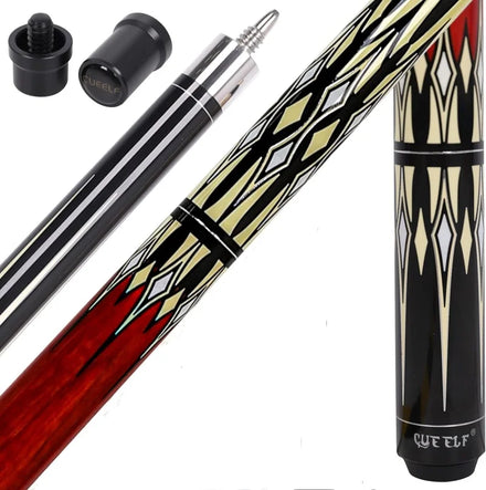 Cueelf 19.5-21 oz Canadian Maple Wood Pool Cue Stick Stainless Steel Joint 13mm Tip Size for Billiard and Pool Games