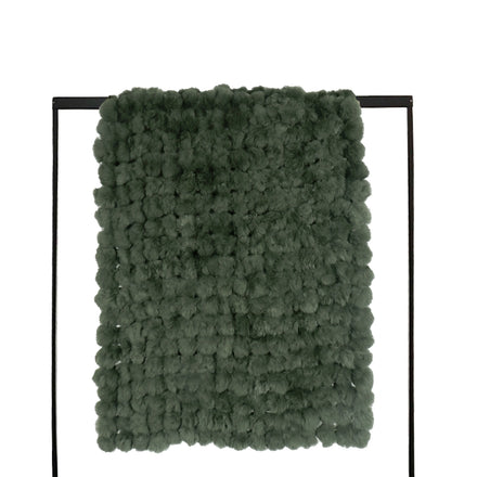 Tiff Home Custom Reversible 60*200cm Soft Rabbit Hair Ball Throw Blanket Own Brand Plain Style