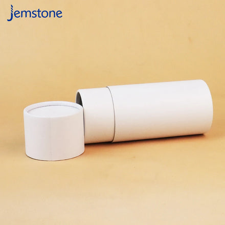 Recyclable White Kraft Round Custom Logo Cylinder 81X160Mm Paper Tube Packaging