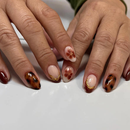 24 Pcs 4037 3D Korea Imported ABS Acrylic Almond-shaped Nails Art Press on Nails Artificial Fingernails Customize False Nails