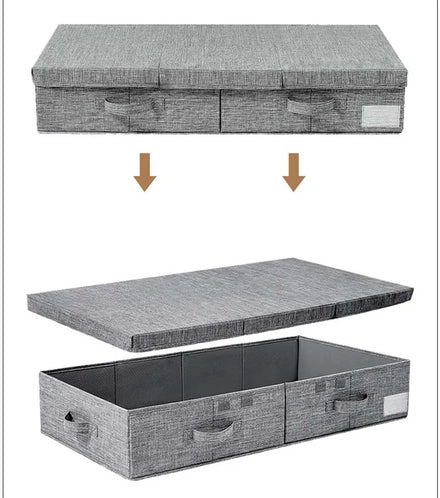 Foldable Large Under Bed Storage Bins with Lids Handles