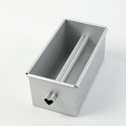 Anodized Aluminum 100g/250g Sandwich Pullman Hollow Toast Box Tunnel Bread Loaf Pan With Hollow Tube for Filling Jam Castella