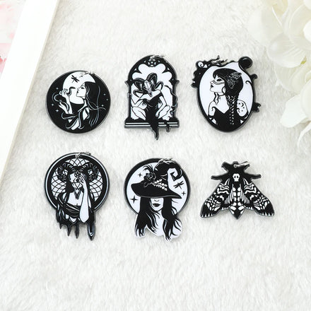 Hecate Goddess Charms Acrylic Witch Butterfly Pendant Jewelry Findings for Earring Necklace Diy