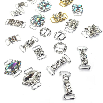 2026 Hot Sale Various Style Bikini Connectors Crystal Rhinestone Connector for Swimwear Decorations