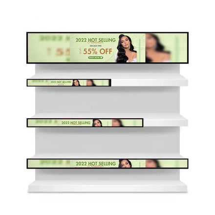 Ultra-Wide Advertising LCD Stretch Bar Display HD-MI Indoor Shopping Mall Use Sign Monitor Shelf Displays