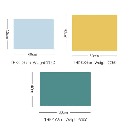 Food-Grade Classic Eco-Friendly Silicone Placemats in Large/Medium/Small Sizes with Insulation and Rolling Pads