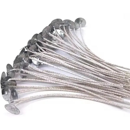 20cm 100pcs/bag ECO Cotton&paper Wicks for Soy Wax Candle Wicks for Candle Making Thick Candle Wick with Base