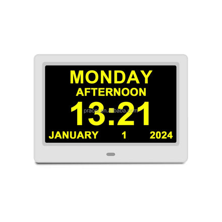 Multi Languages Remote Control Medication Remind 7 8 10.1 12 15 Inch Dementia Clock Digital Day Calendar for the Netherlands