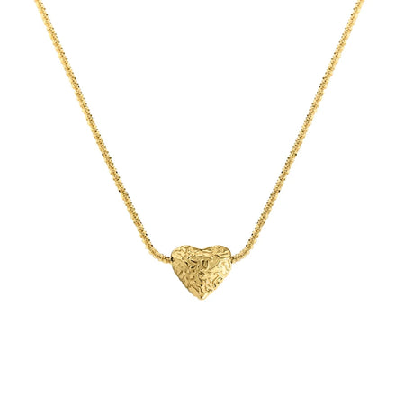 925 Sterling Silver Women Jewelry Gold Plated Love Heart Charm Necklace for Women