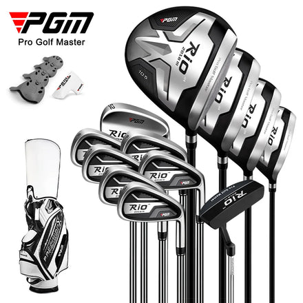 PGM MTG040 RIO 3 Advanced Beginner Level Right Handed Men Golf Clubs Complete Set With Universal Putter and Golf Travel Bag
