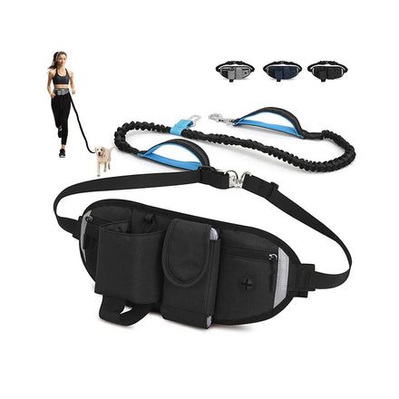 Wholesale Outdoor Sports Multifunctional Waist Bag Reflective Running Fanny Pack With Walking Dog Leash