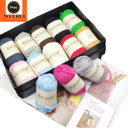 Hot Seller 50G 80m Fingering Weight Cotton Nylon Blend Beginner Yarn for Bag Amigrumi Toy Storage Basket