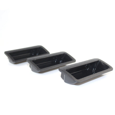Modern Black Plastic Concealed Embedded Handle Pull Recessed Door Handles for Kitchen Gym Drawer Filing Cabinets