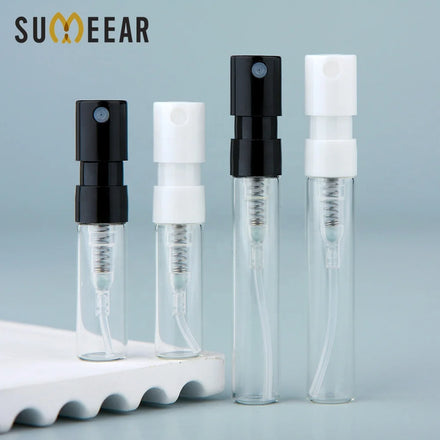 SUMEEAR Mini Flat Bayonet Glass Fragrance Sample Tester Bottles 1ml 2ml Personal Care Perfume Spray Mini Bayonet Glass Bottles