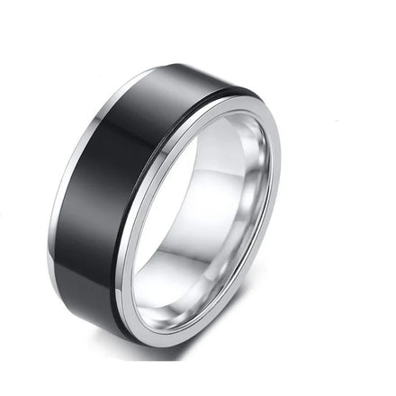 2024 Trendy Europe and America New Rotary Titanium Steel Stainless Steel Rings Men Rings Anxiety Rings for Women