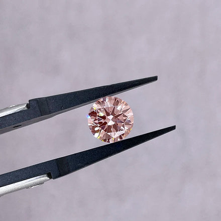 Round Brilliant Cut Loose Synthetic pink Color 4.2~4.55mm Lab Grown Diamonds for Making Pendant Men Rings