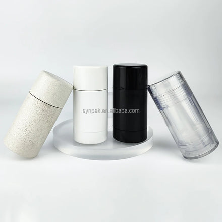 30ml Luxury Round Tube Cosmetic Packaging Bottom Filling Screw Seal with Logo Printing Plastic Deodorant or Shampoo Bottle