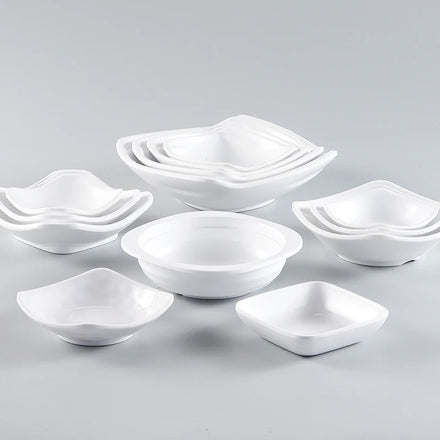 Wholesale White Melamine Nordic Design Soy Sauce Dish & Sushi Dipping Plate Non-Toxic & Eco-Friendly for Hotel & Restaurant Use