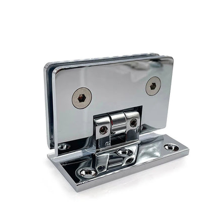 Shower Glass Door Hinge 90 Degree Pivot Adjustable Wall Mounted Bathroom Hinges Finish Chrome