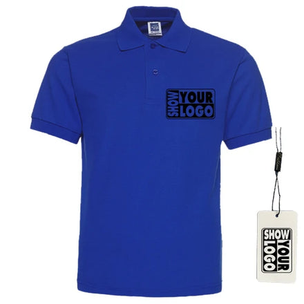195gsm 65% Cotton 35% Polyester Jersey Breathable Solid Custom Short Sleeve Men's Shirt Classic Fit Screen Printing