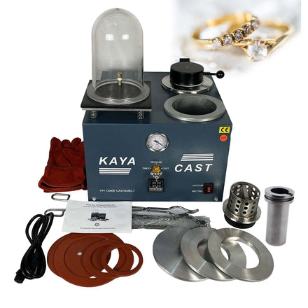 1/2 HP Vacuum Investing Casting Machine 3 CFM Lost Wax Cast Combination 2L Gold Melting Furnace 1/2/3KG Jewelry Tools Equipment